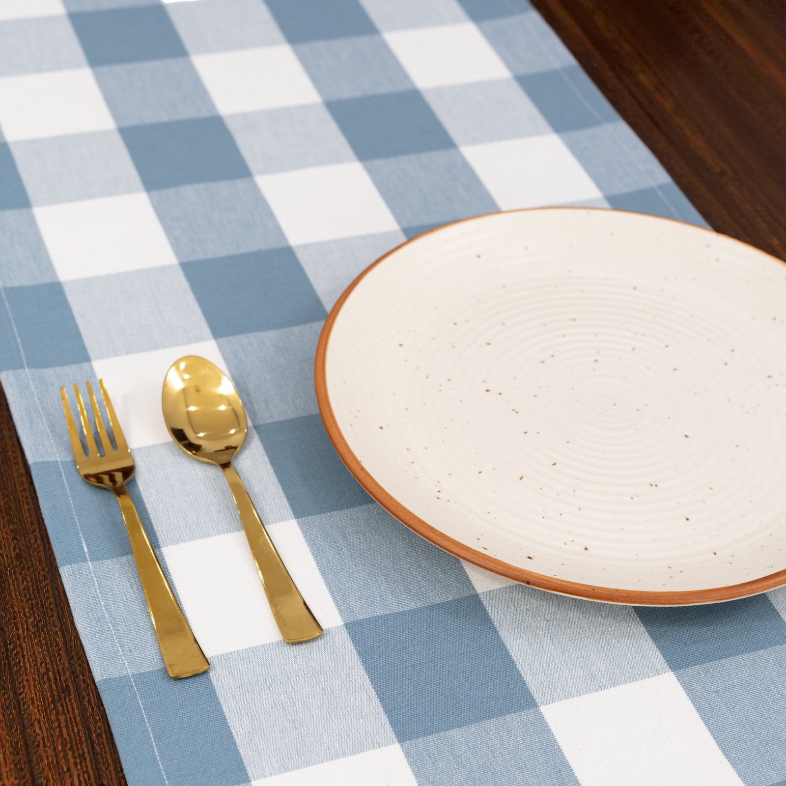 Buffalo Check 100% Cotton Runner (180 x 35 cms) - Image 2